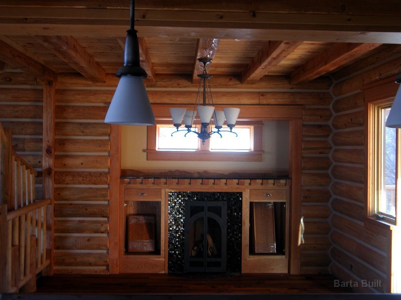 Dining fireplace